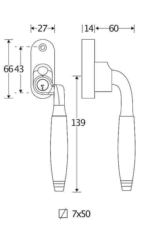 DK Sluiting RS Bonton MAN/ebben technische tekening