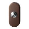 Deurbel Bronze blend ovaal 70x32x10 mm RVS button