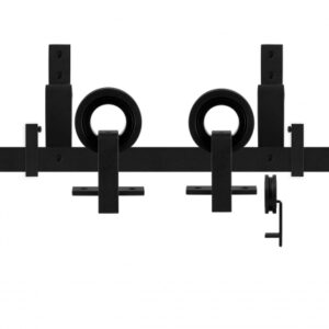 dubbel schuifdeursysteem Ankkuri zwart 300 cm (2×150 cm)