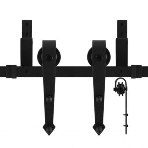dubbel schuifdeursysteem Nuoli zwart 300 cm (2 x 150 cm)