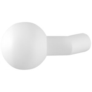 Wit verkropte kogelknop 55mm draaibaar inclusief krukstift