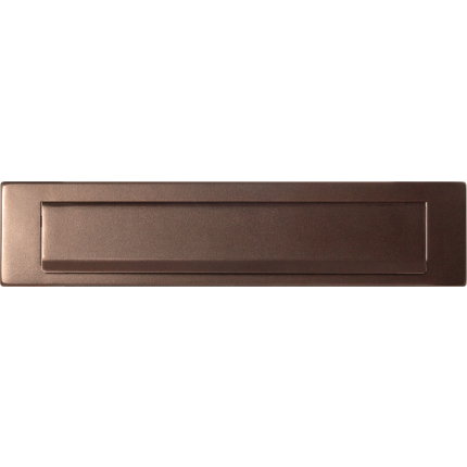 Briefplaat rechthoekig Bronze blend 340x77 mm