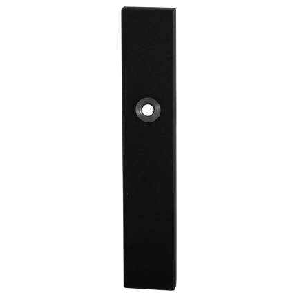 Langschild WC55/8 grote knop rechthoekig zwart