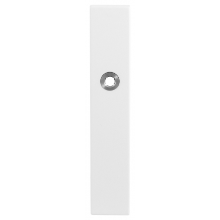 Langschild WC55/8 grote knop rechthoekig wit