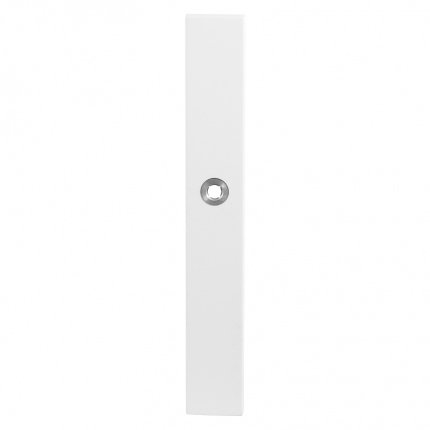 Langschild XL WC55/8 grote knop rechthoekig wit