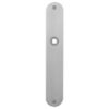 Plaatschild WC57/5 normale knop afgerond RVS geborsteld 240x40x2mm