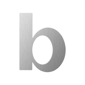 RVS huisnummer letter ‘B’ plat, 110 mm