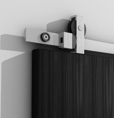 Schuifdeurrailset voor houten deur 223cm RVS-look