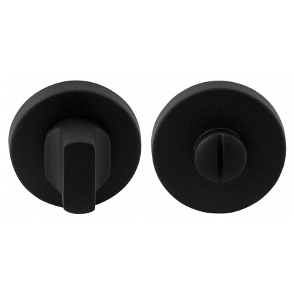 Toiletgarnituur 50x6mm stift 8mm zwart grote knop