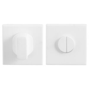 Toiletgarnituur 50x50x8mm stift 5mm wit grote knop