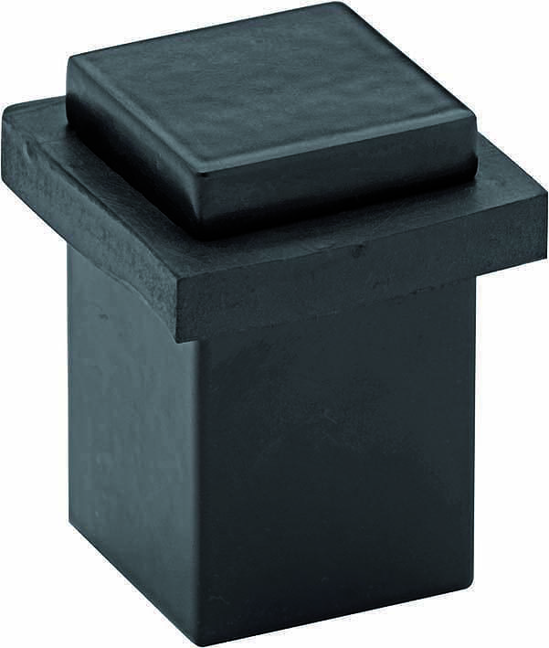 Vierkante deurstopper mat zwart