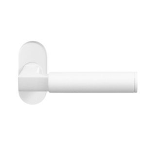 GPF8214.44 witte deurkruk Kuri op ovale rozet