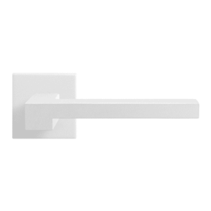 GPF8287.42 witte deurkruk Raa op vierkante rozet