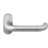gpf1005 04 deurkruk op ovale rozet hoa paar rvs 70x32x10mm