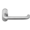 gpf1006 04 deurkruk op ovale rozet hoa paar rvs 70x32x10mm