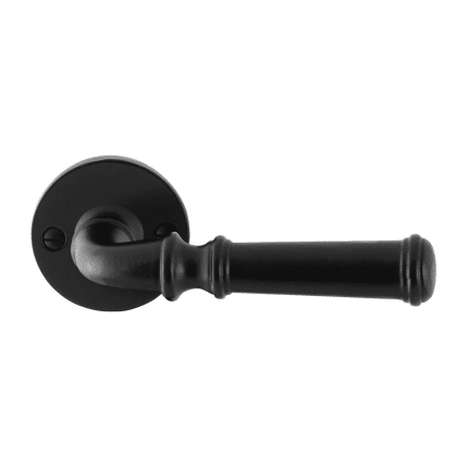 GPF6220.00 smeedijzer zwarte deurkruk Meri op ronde rozet