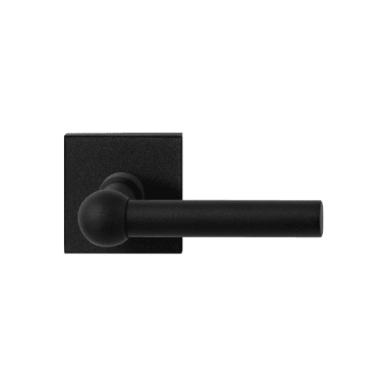 GPF8235.02 zwarte deurkruk Hipi op vierkante rozet