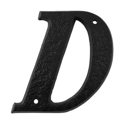 Landelijke huisnummer letter ‘D’, 152 mm