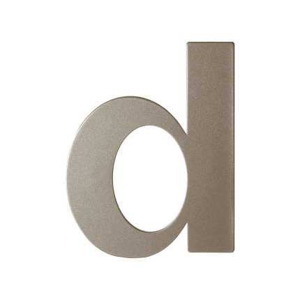 Mocca blend letter D plat, 110 mm