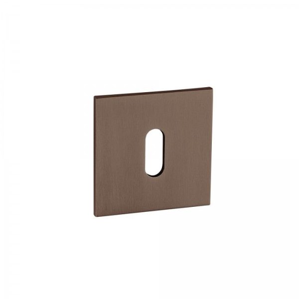Sleutelrozet vierkant 3mm dun Adhesive Titanium Chocolade